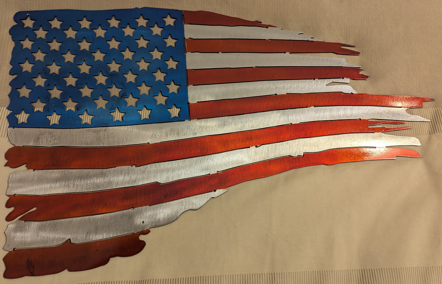 Tattered Usa Flag