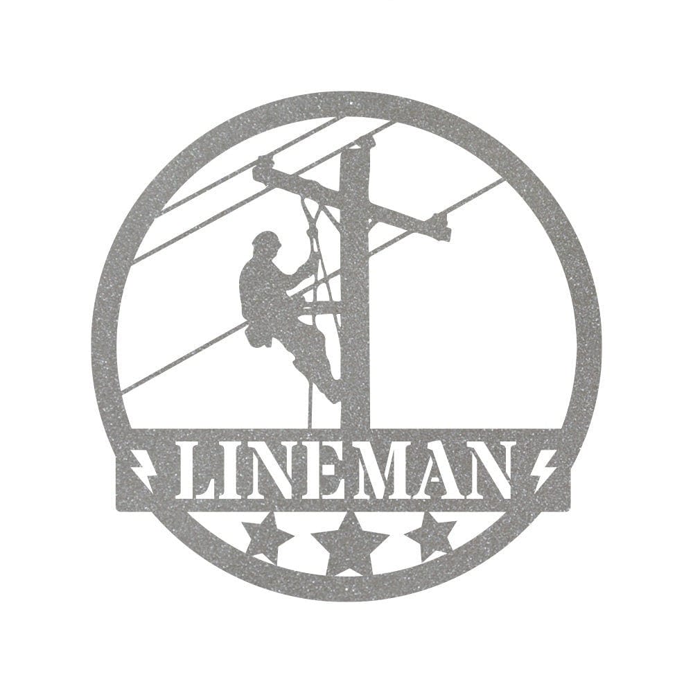 Lineman Metal Sign