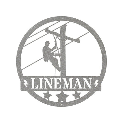 Lineman Metal Sign