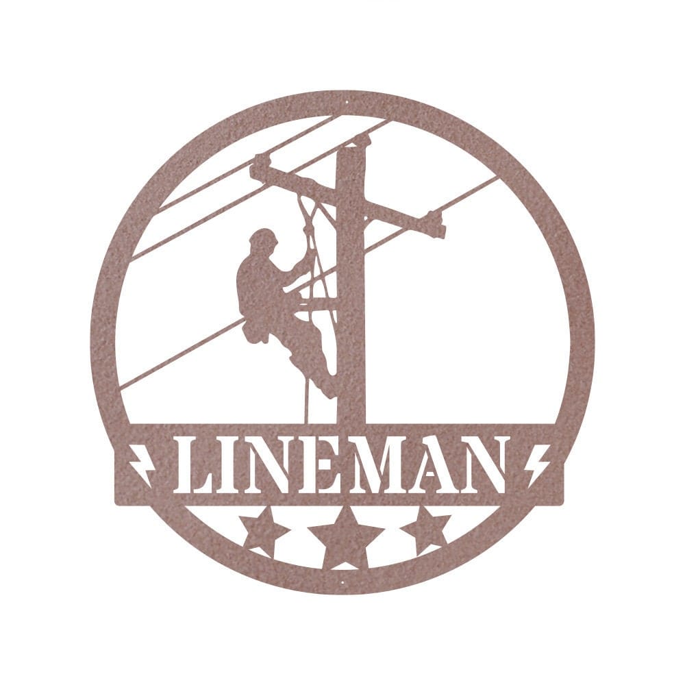 Lineman Metal Sign