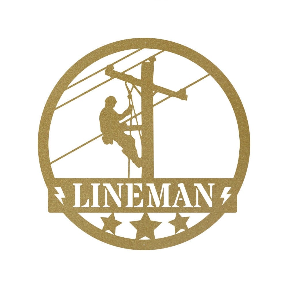 Lineman Metal Sign