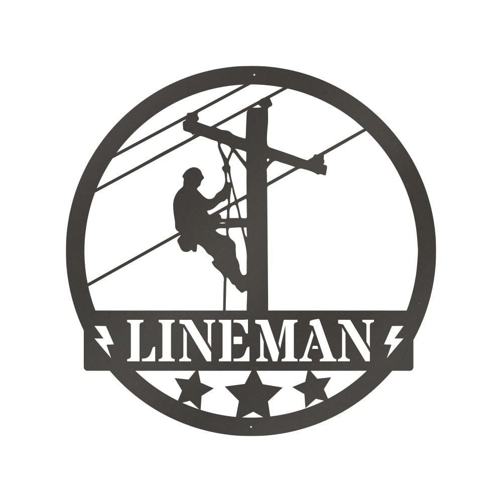Lineman Metal Sign