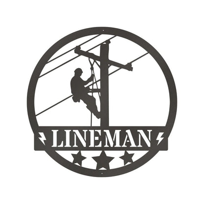 Lineman Metal Sign