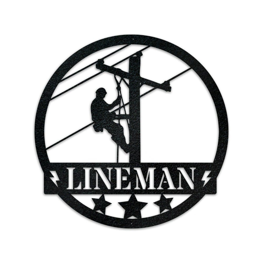 Lineman Metal Sign