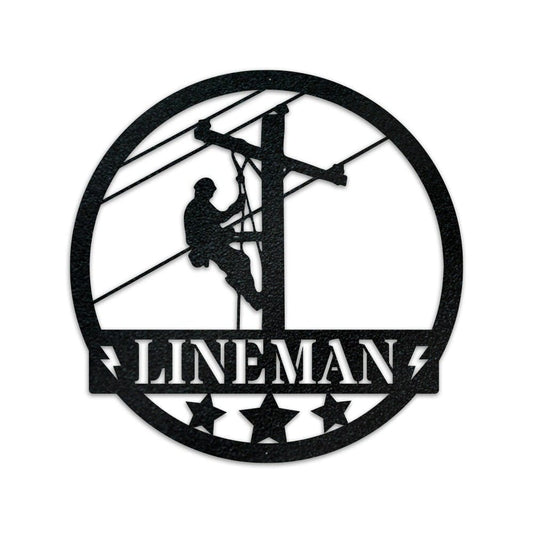 Lineman Metal Sign