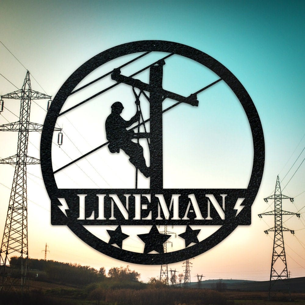 Lineman Metal Sign